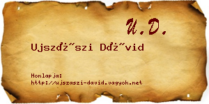 Ujszászi Dávid névjegykártya
