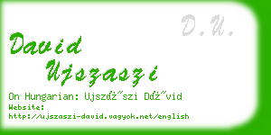 david ujszaszi business card